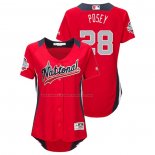 Maglia Baseball Donna All Star 2018 Buster Posey Home Run Derby National League Rosso