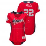 Maglia Baseball Donna All Star 2018 Christian Yelich Home Run Derby National League Rosso