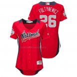 Maglia Baseball Donna All Star 2018 Mike Foltynewicz Home Run Derby National League Rosso