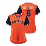 Maglia Baseball Donna Houston Astros Jake Marisnick 2018 Llws Players Weekend Big Fudge Orange