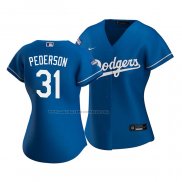 Maglia Baseball Donna Los Angeles Dodgers Joc Pederson Replica Alternato 2020 Blu