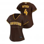 Maglia Baseball Donna San Diego Padres Wil Myers Replica Road 2020 Marrone