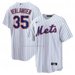 Maglia Baseball Uomo New York Mets Justin Verlander Primera Replica Bianco
