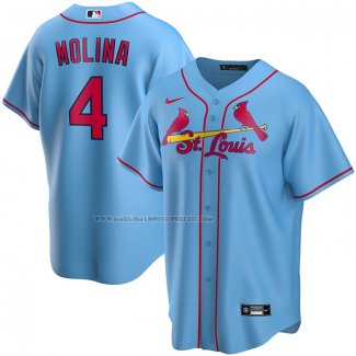 Maglia Baseball Uomo St. Louis Cardinals Yadier Molina Alternato Replica Blu