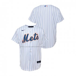 Maglia Baseball Bambino New York Mets Replica Home Bianco