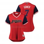 Maglia Baseball Donna Cleveland Indians Yan Gomes 2018 Llws Players Weekend Gomer Rosso