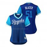 Maglia Baseball Donna Kansas City Royals Blaine Boyer 2018 Llws Players Weekend Blazer Blu