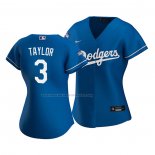 Maglia Baseball Donna Los Angeles Dodgers Chris Taylor Replica Alternato 2020 Blu