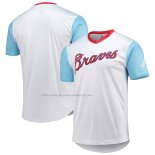 Maglia Baseball Uomo Atlanta Braves Cooperstown Collection Wordmark V-neck Bianco