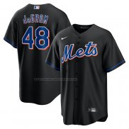 Maglia Baseball Uomo New York Mets Jacob Degrom 2022 Alternato Replica Nero