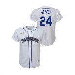 Maglia Baseball Bambino Seattle Mariners Ken Griffey JR. Cooperstown Collection Home Bianco