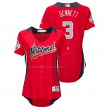 Maglia Baseball Donna All Star 2018 Scooter Gennett Home Run Derby National League Rosso