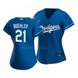 Maglia Baseball Donna Los Angeles Dodgers Walker Buehler Replica Alternato 2020 Blu