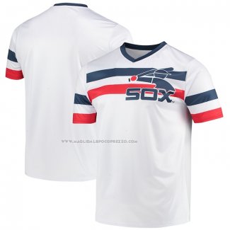 Maglia Baseball Uomo Chicago White Sox Cooperstown Collection V-neck Bianco