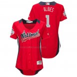 Maglia Baseball Donna All Star 2018 Ozzie Albies Home Run Derby National League Rosso