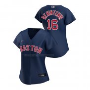 Maglia Baseball Donna Boston Red Sox Andrew Benintendi Replica Alternato 2020 Blu