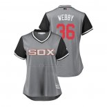Maglia Baseball Donna Chicago White Sox Kevan Smith 2018 Llws Players Weekend Webby Grigio