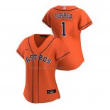 Maglia Baseball Donna Houston Astros Carlos Correa Replica Alternato 2020 Arancione