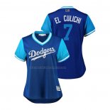 Maglia Baseball Donna Los Angeles Dodgers Julio Urias 2018 Llws Players Weekend El Culichi Blu