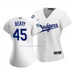Maglia Baseball Donna Los Angeles Dodgers Matt Beaty Replica Home 2020 Bianco