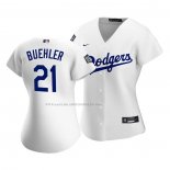 Maglia Baseball Donna Los Angeles Dodgers Walker Buehler Home Replica 2020 Bianco