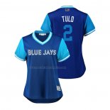 Maglia Baseball Donna Toronto Blue Jays Troy Tulowitzki 2018 Llws Players Weekend Tulo Blu