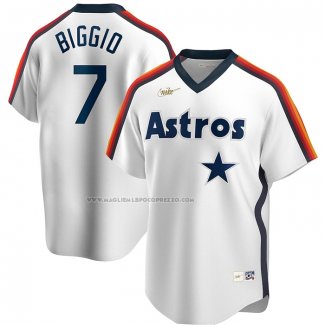 Maglia Baseball Uomo Houston Astros Craig Biggio Home Cooperstown Collection Bianco