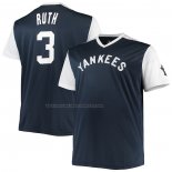 Maglia Baseball Uomo New York Yankees Babe Ruth Cooperstown Collection Replica Blu