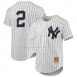 Maglia Baseball Uomo New York Yankees Derek Jeter Mitchell & Ness 1997 Cooperstown Collection Autentico Bianco