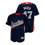 Maglia Baseball Bambino All Star 2018 Trevor Bauer Home Run Derby American League Blu