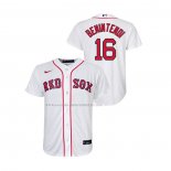 Maglia Baseball Bambino Boston Red Sox Andrew Benintendi Replica Home Bianco