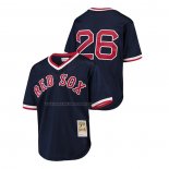 Maglia Baseball Bambino Boston Red Sox Wade Boggs Cooperstown Collection Mesh Batting Practice Blu