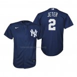Maglia Baseball Bambino New York Yankees Derek Jeter Replica Alternato Blu