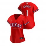 Maglia Baseball Donna Texas Rangers Elvis Andrus Replica Alternato 2020 Rosso
