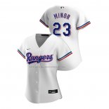 Maglia Baseball Donna Texas Rangers Mike Minor Replica Home 2020 Bianco