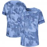 Maglia Baseball Uomo Kansas City Royals Camuflaje Blu
