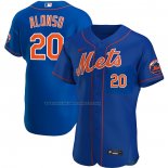 Maglia Baseball Uomo New York Mets Pete Alonso Alternato Autentico Blu