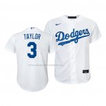 Maglia Baseball Bambino Los Angeles Dodgers Chris Taylor Replica Home 2020 Bianco