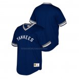 Maglia Baseball Bambino New York Yankees Cooperstown Collection Mesh Wordmark V-neck Blu