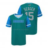 Maglia Baseball Bambino Seattle Mariners Kyle Seager 2018 Llws Players Weekend Seager Aqua