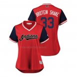 Maglia Baseball Donna Cleveland Indians Brad Hand 2018 Llws Players Weekend Brotein Shake Rosso