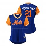 Maglia Baseball Donna New York Mets Todd Frazier 2018 Llws Players Weekend Toddfather Blu