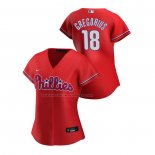 Maglia Baseball Donna Philadelphia Phillies Didi Gregorius Replica Alternato 2020 Rosso
