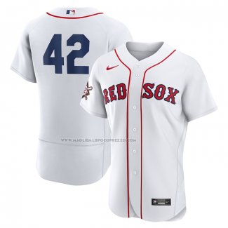 Maglia Baseball Uomo Boston Red Sox Jackie Robinson Autentico Bianco
