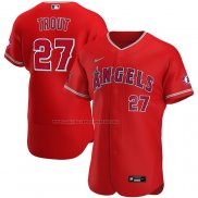Maglia Baseball Uomo Los Angeles Angels Mike Trout Alternato Autentico Rosso