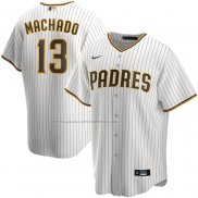 Maglia Baseball Uomo San Diego Padres Manny Machado Alternato Replica Bianco