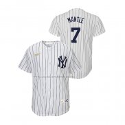 Maglia Baseball Bambino New York Yankees Mickey Mantle Cooperstown Collection Home Bianco