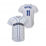Maglia Baseball Bambino Seattle Mariners Edgar Martinez Cooperstown Collection Home Bianco