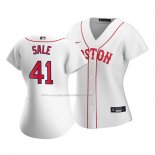 Maglia Baseball Donna Boston Red Sox Chris Sale Replica 2021 Bianco