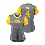 Maglia Baseball Donna San Diego Padres Wil Myers 2018 Llws Players Weekend Wil Grigio